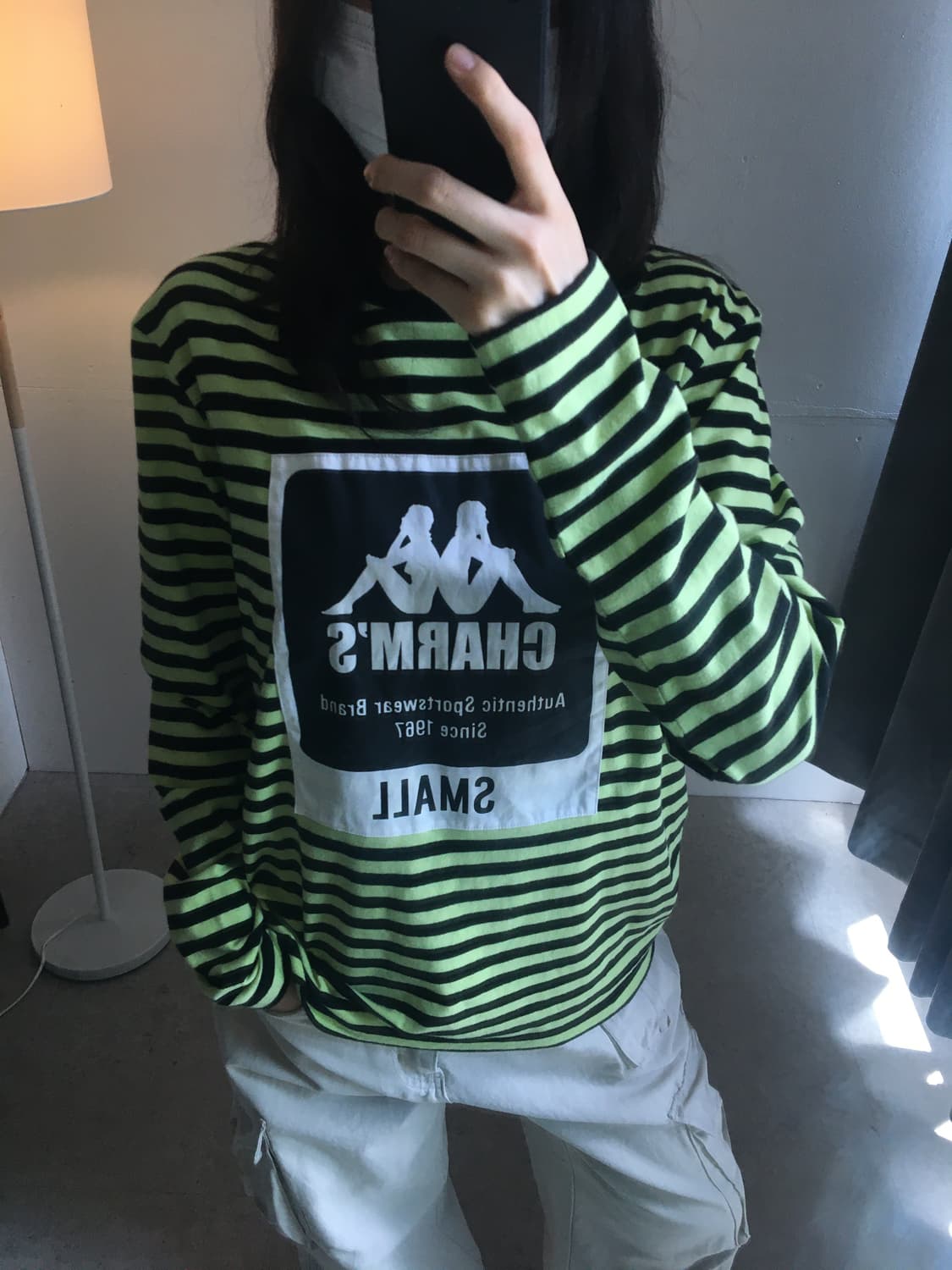 참스X카파 중앙로고 스트라이프 롱슬리브티 상품이미지2