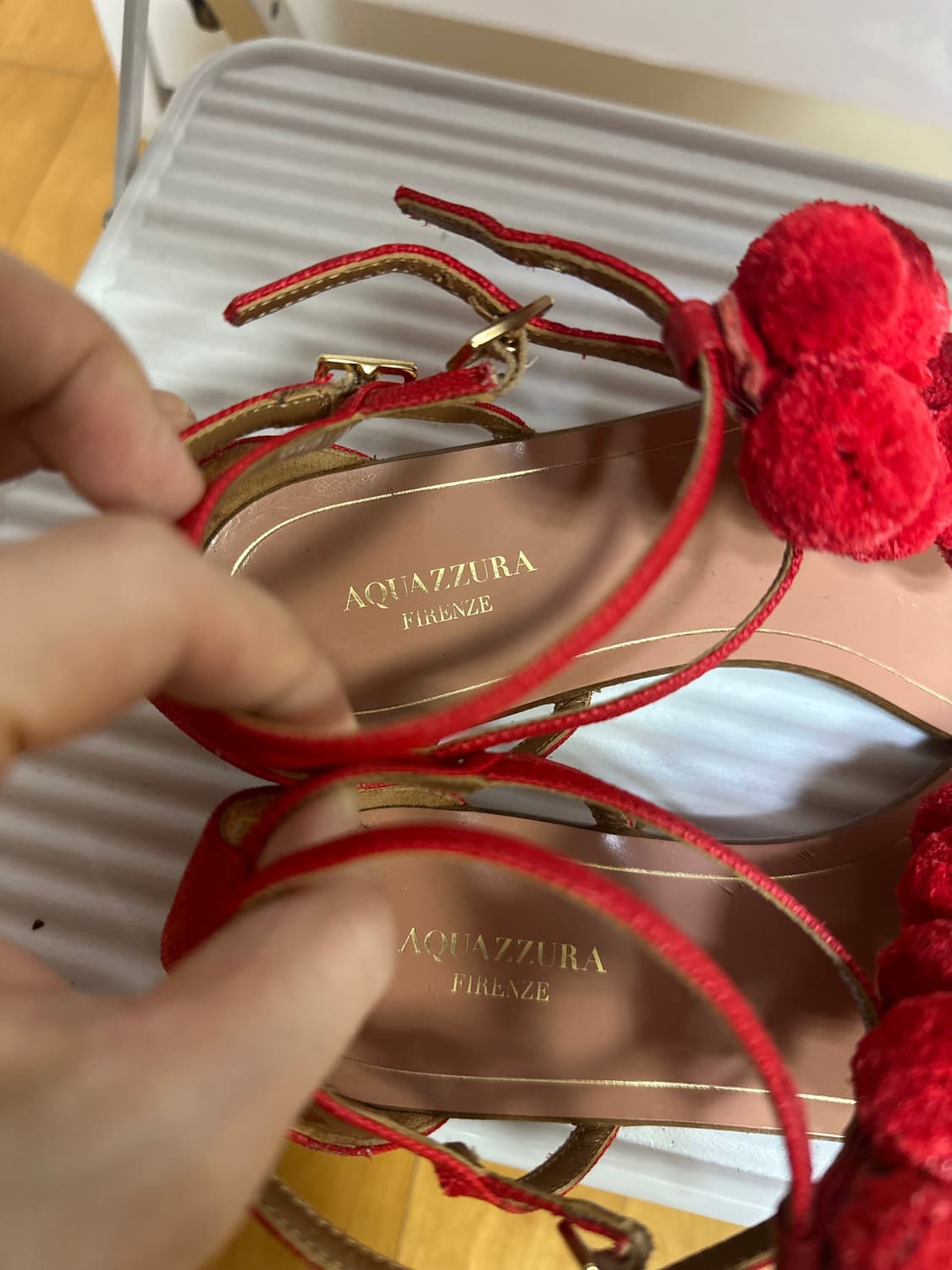 아쿠아주라 Aquazzura 폼폼 샌달 36.5 상품이미지4