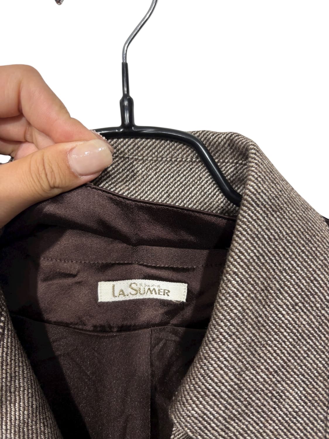 LA.SUMER mixed fabric velvet shirt  상품이미지4