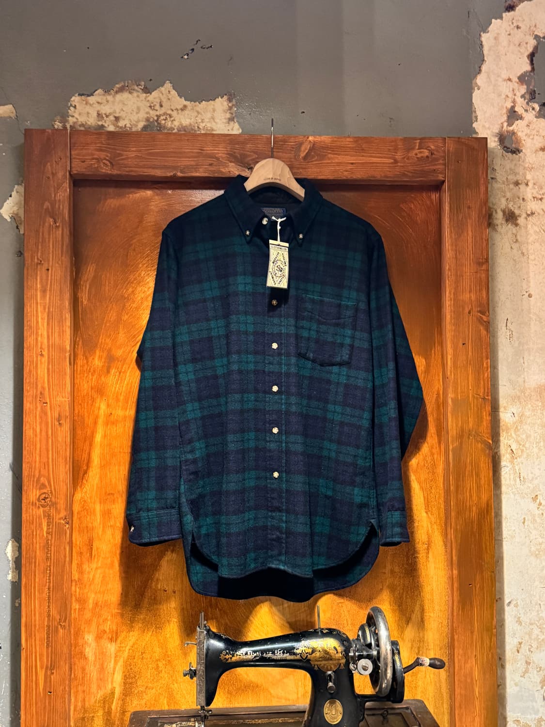 70s 펜들턴 울플란넬 타탄체크셔츠 (M) 상품이미지1