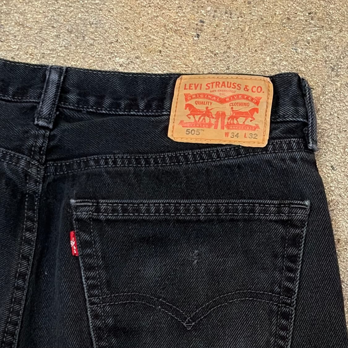 미국 빈티지 리바이스 505 블랙진 청바지 상품이미지9