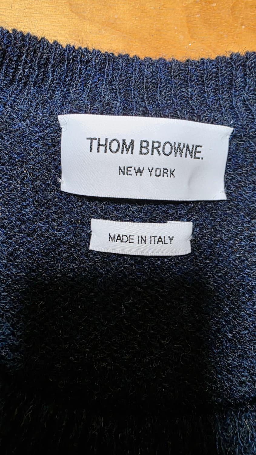 [새상품급,5]톰브라운 셰틀랜드 니트 네이비 상품이미지3