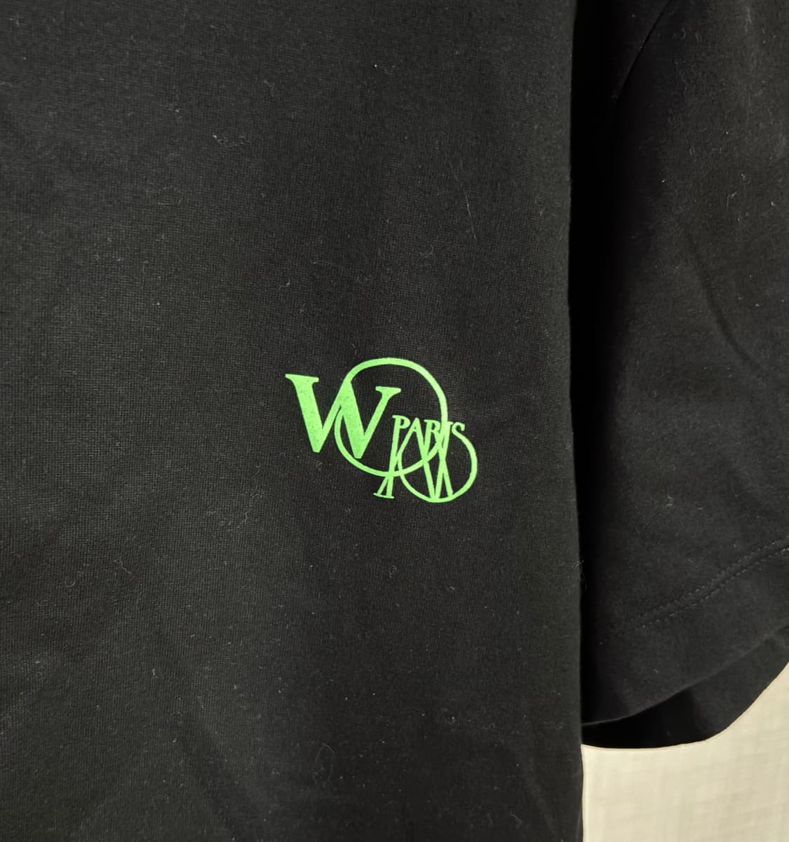 우영미 백로고 반팔 블랙 상품이미지4