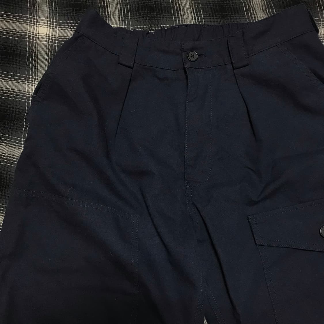 니코앤드 재팬 더블니 와이드 팬츠 네이비 상품이미지3