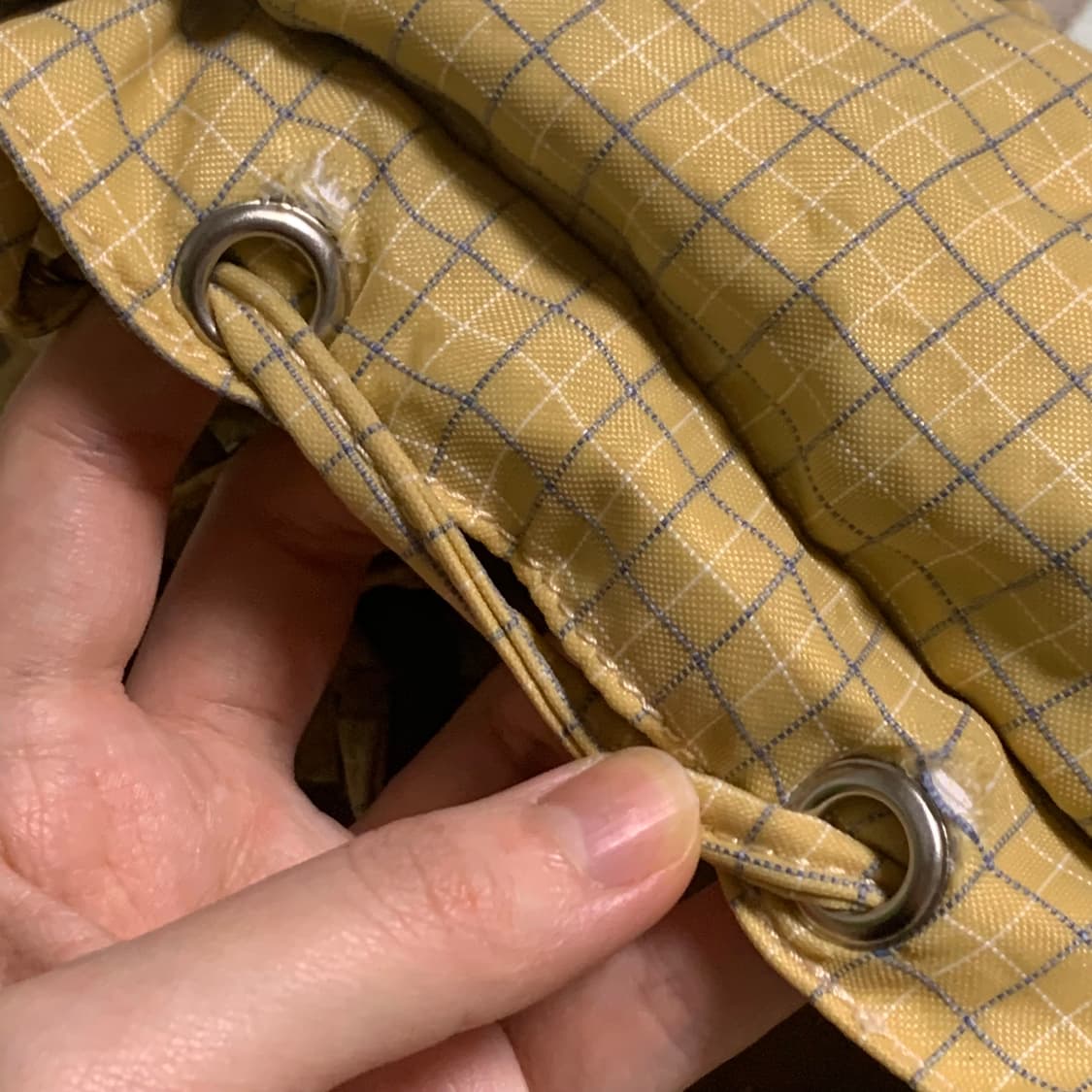 키링 X) 베네통 푸딩 체크 백팩 모리걸 하구미 빈티지 상품이미지7