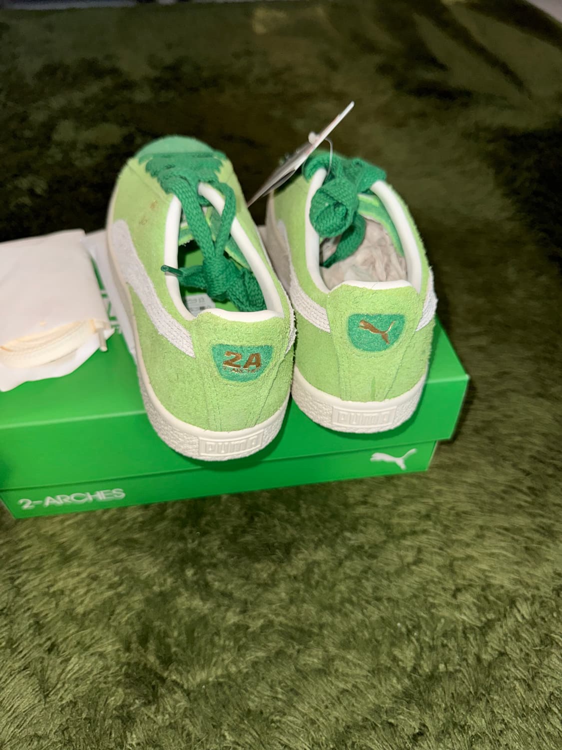 [240] 푸마 X 발란사 콜라보 클라이드 테니스 그린 아이보리 상품이미지6