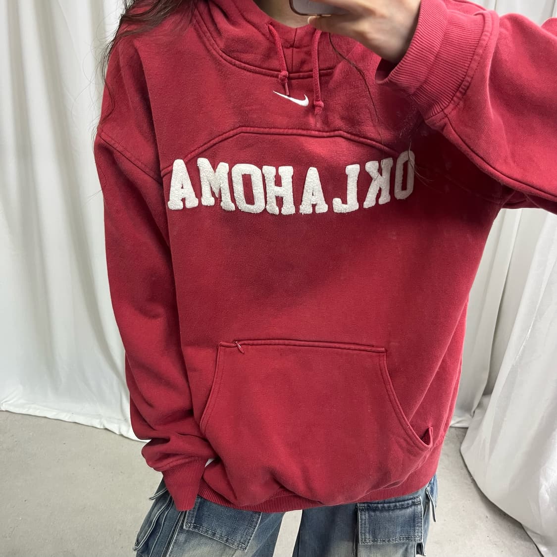 Nike red 00‘s Oklahoma hoody 상품이미지3