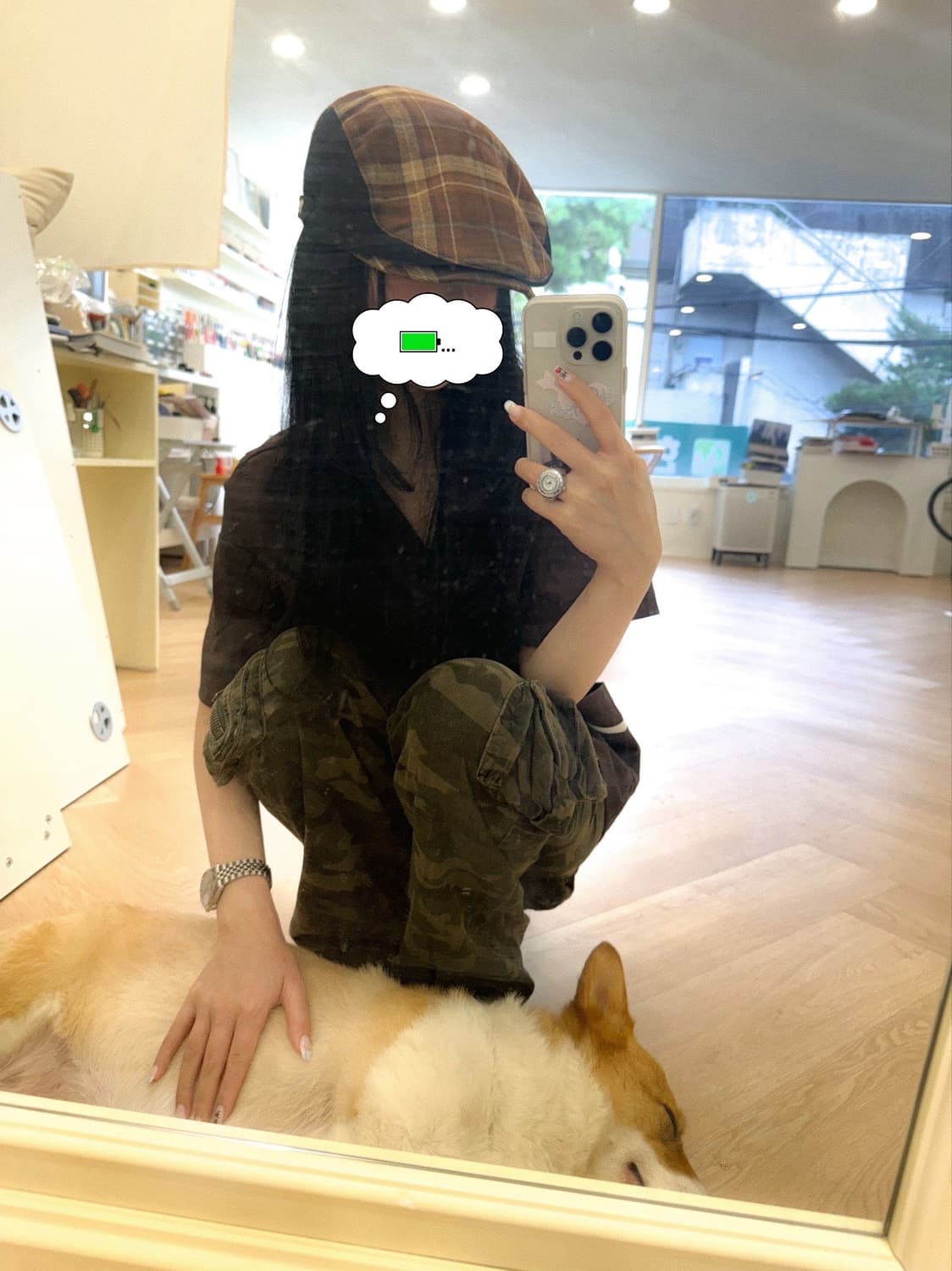 brown check flat cap 상품이미지3