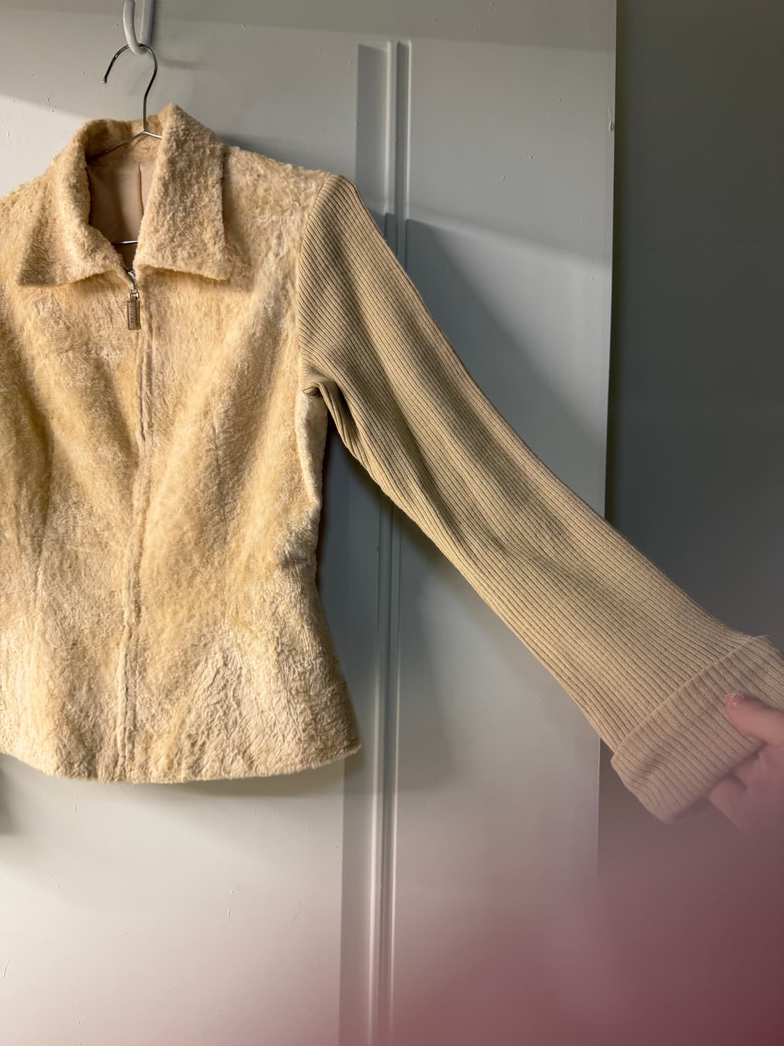 일본빈티지 퍼 니트 가디건 자켓 상품이미지7