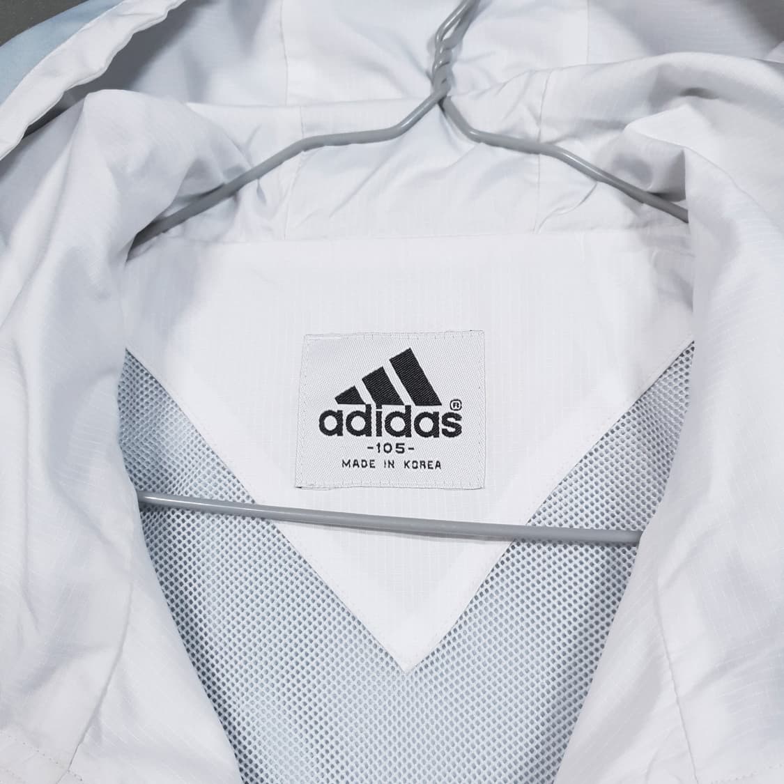 XL) 아디다스 오리지널 90s 올드스쿨 Y2K 민트 바람막이 후드 자켓 상품이미지4