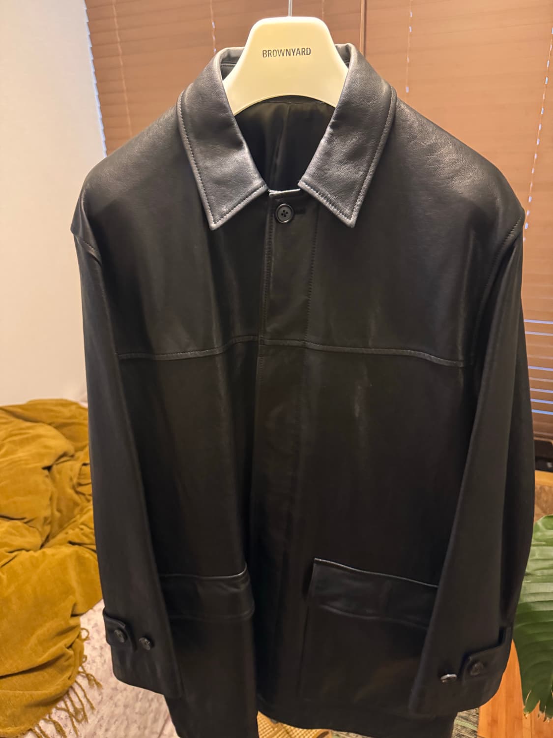 [5] 브라운야드 24FW 하프레더코트 상품이미지3