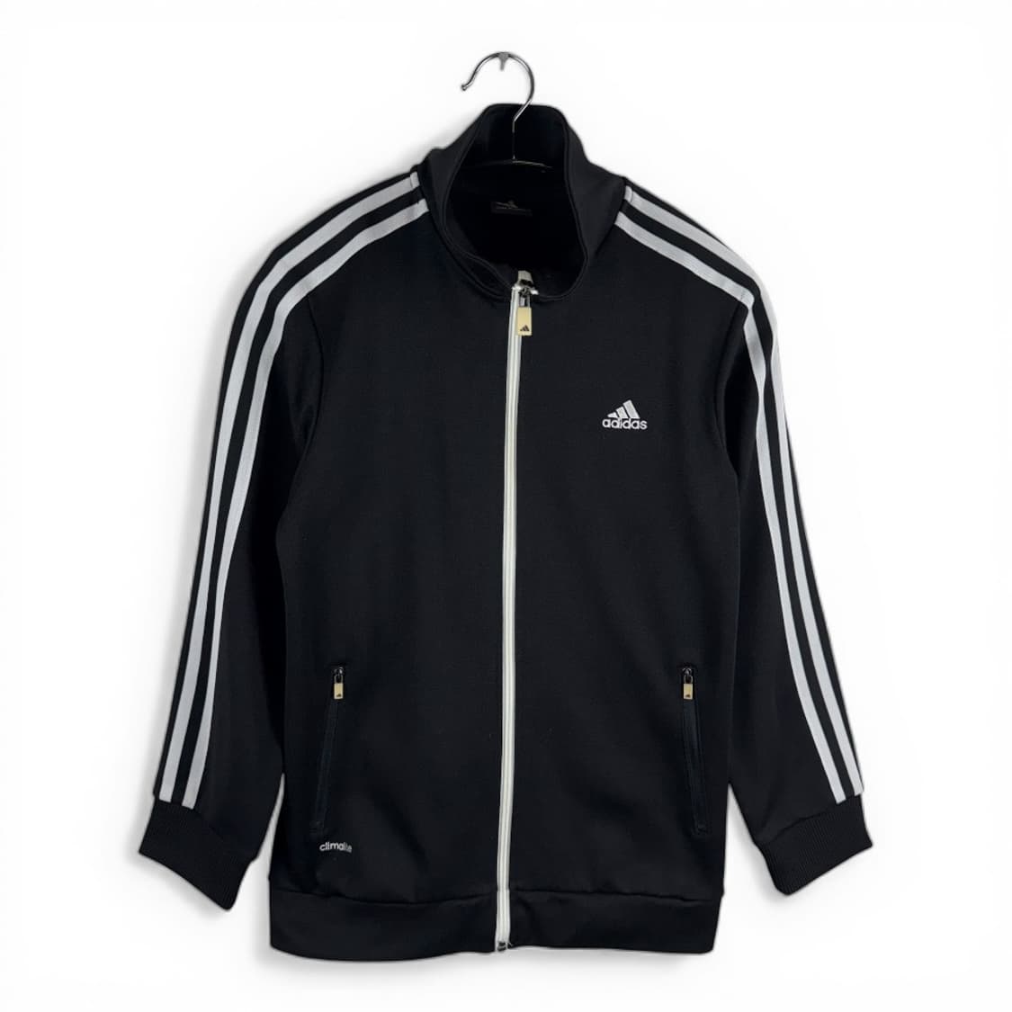 (73) 아디다스 키즈/우먼스 삼선 트랙탑 져지 블랙 상품이미지1