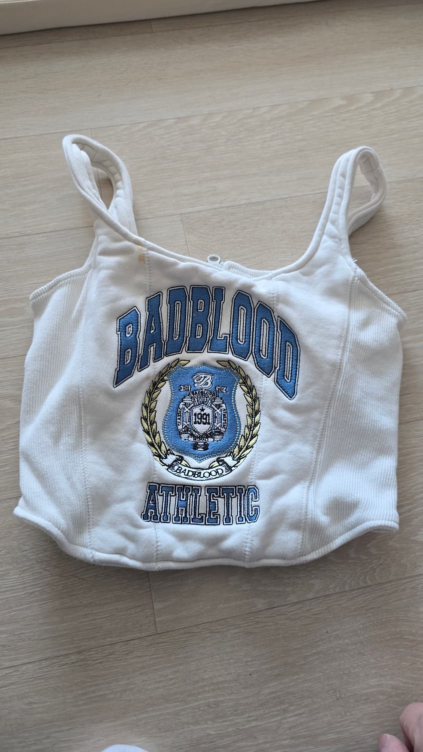 배드블러드(BADBLOOD) 크롭 뷔스티에 집업 나시 상품이미지1