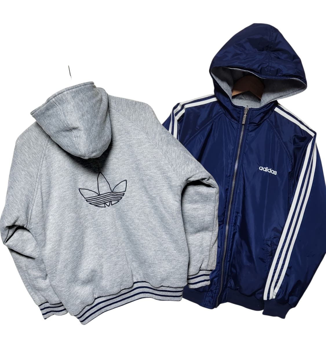 아디다스 삼선 양면 리버시블 90s 바람막이 후드 올드스쿨 자켓 상품이미지1