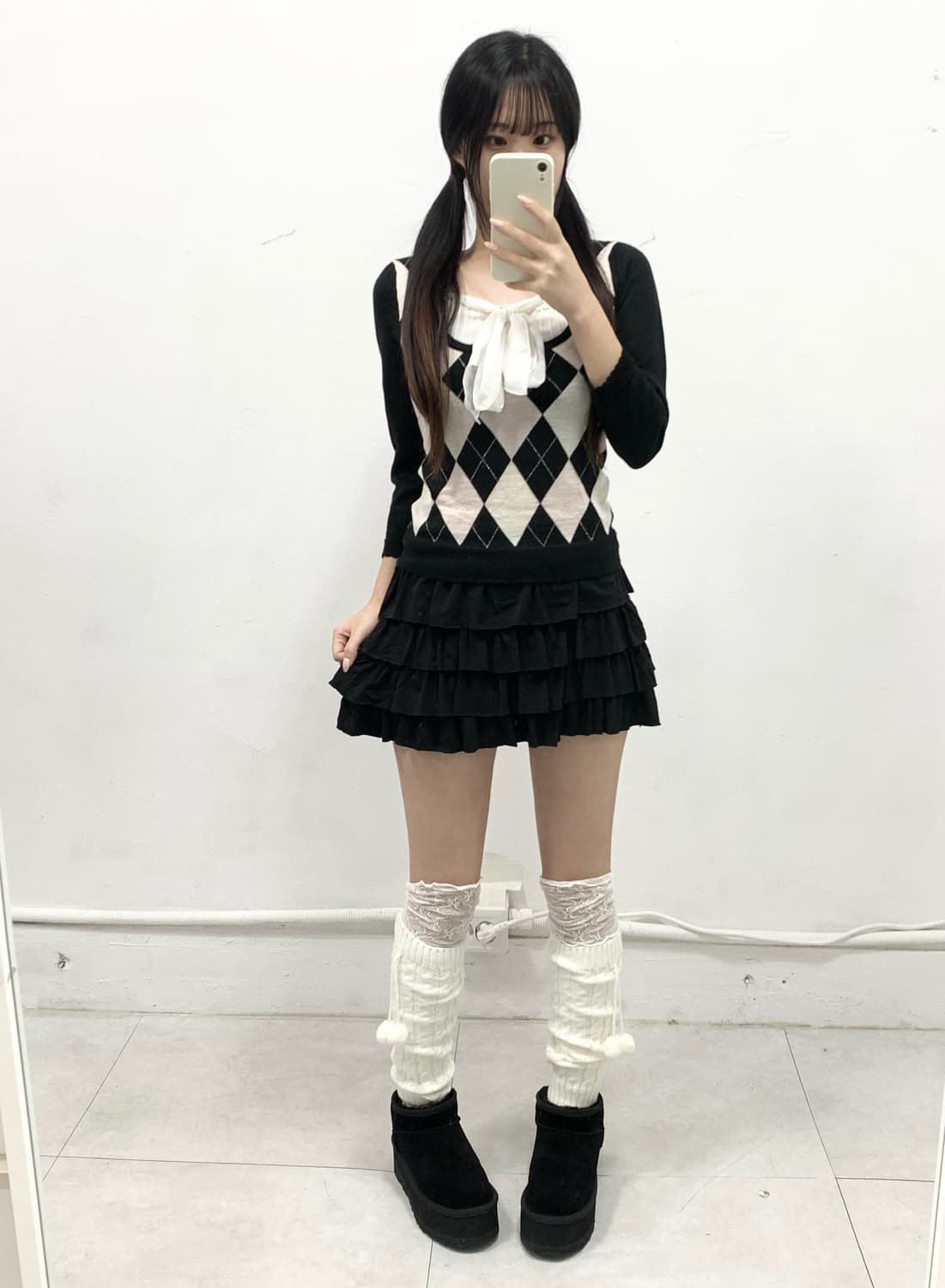 [ALBA ROSA] 코디셋 ! 알바로사 로걀 핑크 아가일 코디셋 상품이미지5