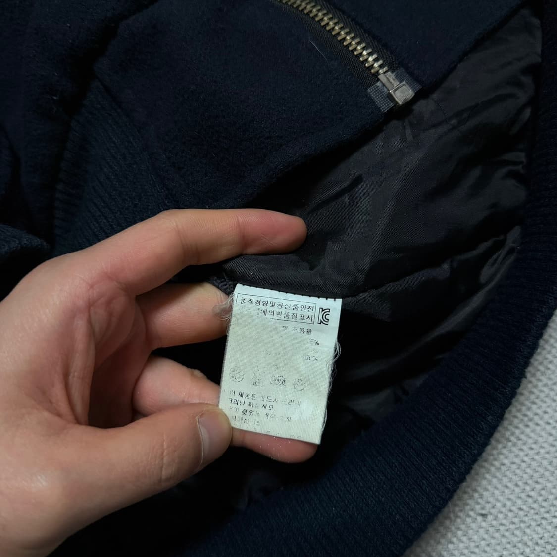 LBSM 국기 패치 블랙 바시티 자켓 상품이미지3