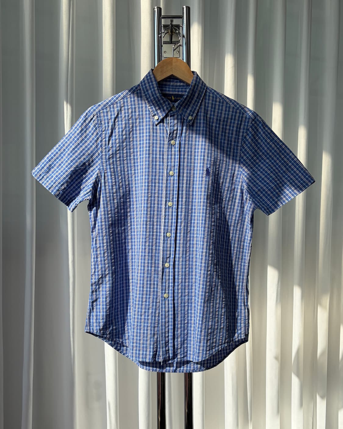 [S]폴로 랄프로렌 시어서커 클래식핏 반팔 셔츠 상품이미지2