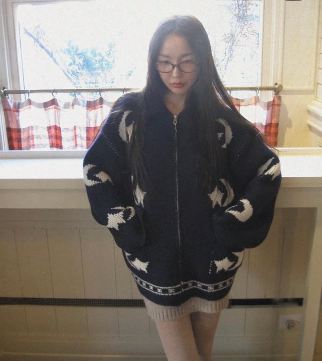 스무드무드 코위찬 가디건 네이비 상품이미지2