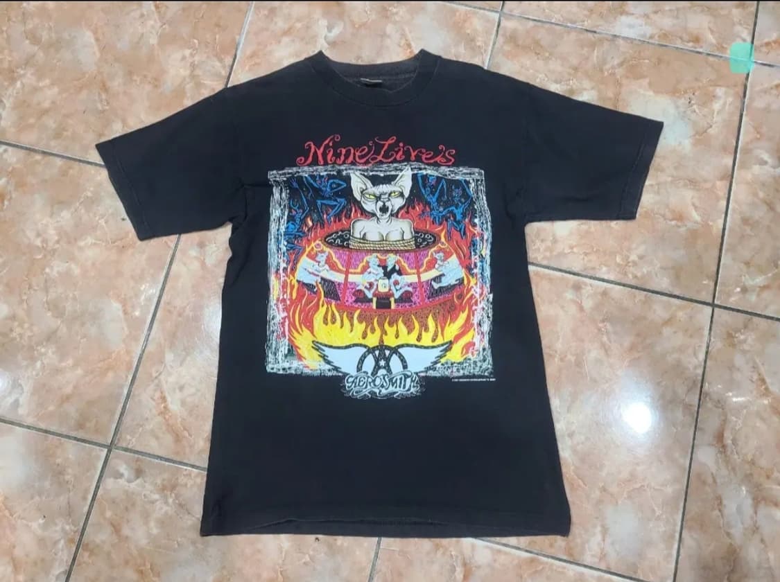 1997 에어로스미스 nine lives 빈티지티셔츠 상품이미지1