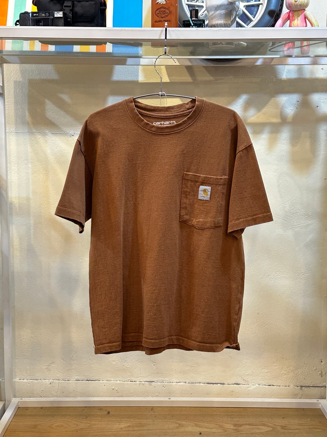 칼하트 포켓 반팔 티셔츠 브라운 L 상품이미지1