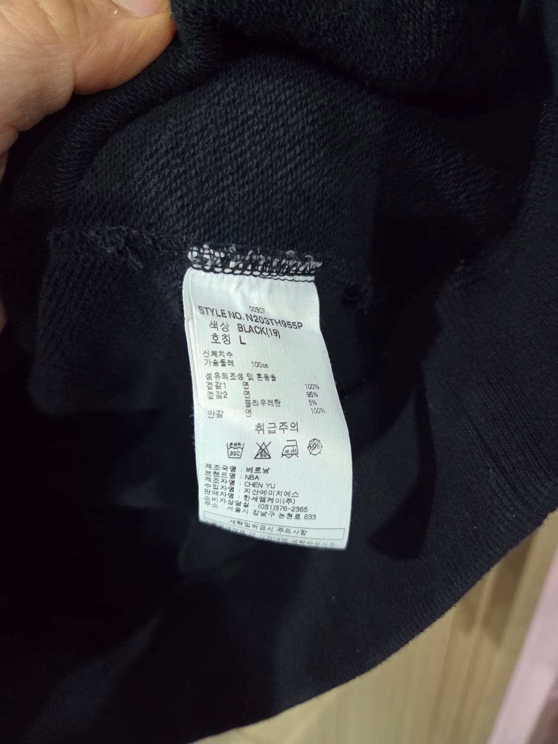 남성블랙후드티 상품이미지3