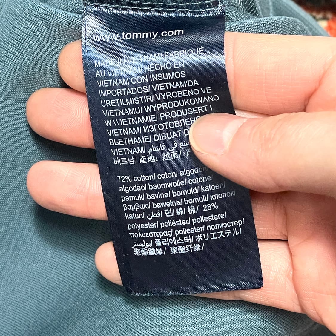 타미힐피거 청록 맨투맨 남성XL 상품이미지5