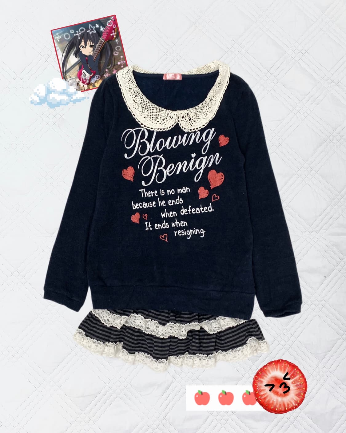 ꒰ঌ 조지후쿠 딥네이비 로걀 탑 ໒꒱ 상품이미지1