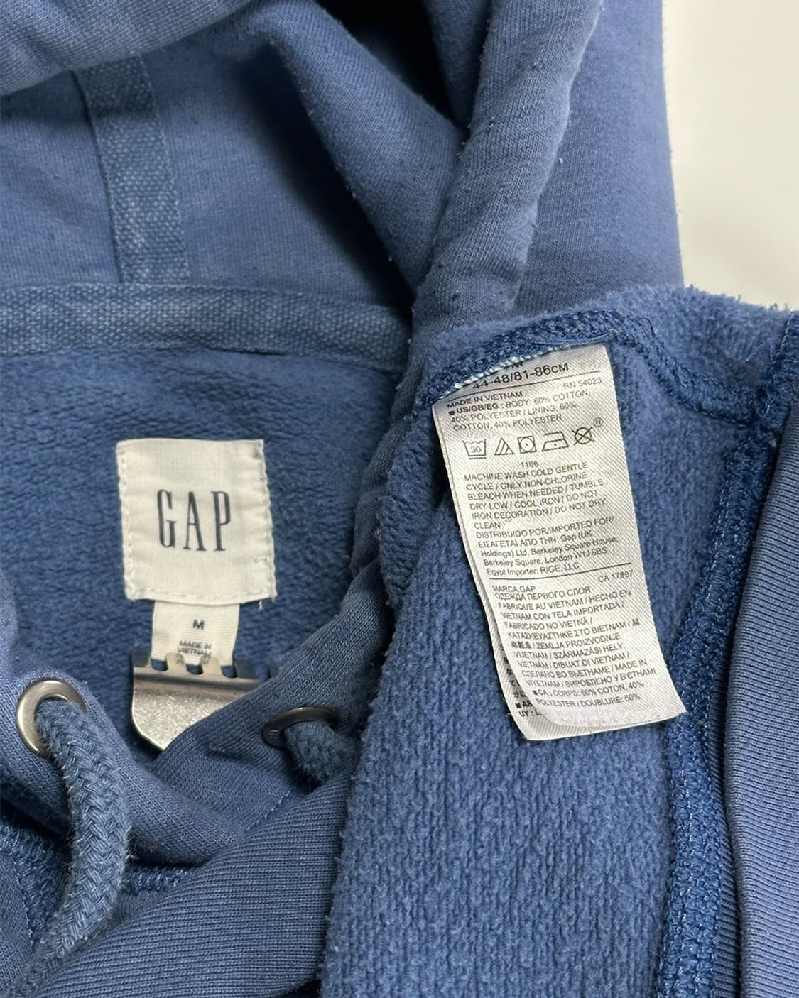 갭 기모 후드티 블루 상품이미지3