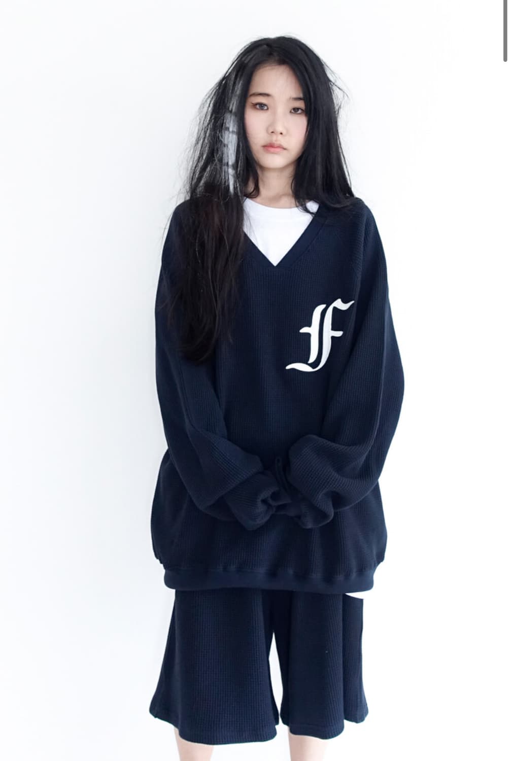 샵페어리 waffle boxy MTM navy 상품이미지1