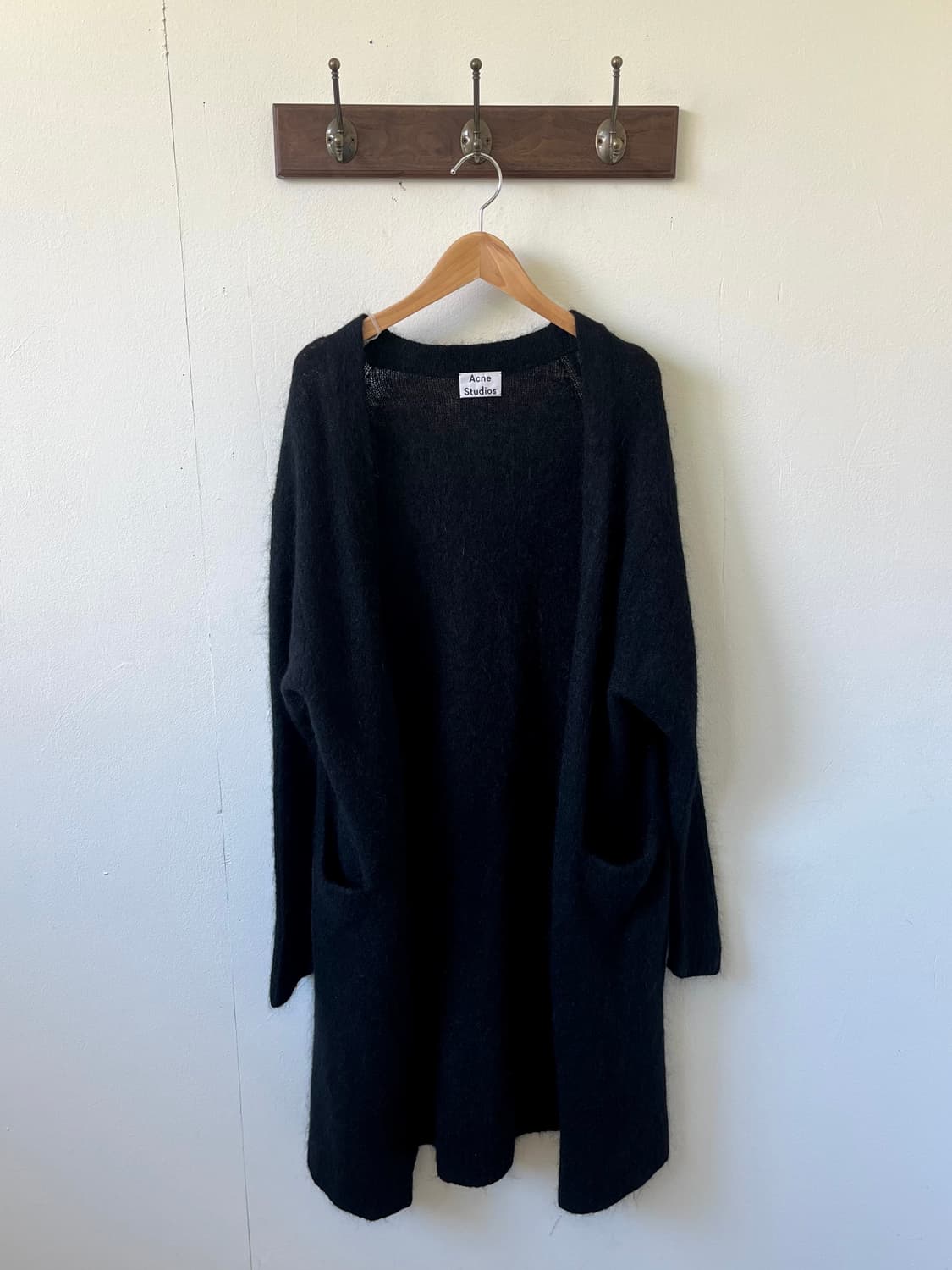 Acne Studios 모헤어 블랙 롱 가디건 상품이미지1