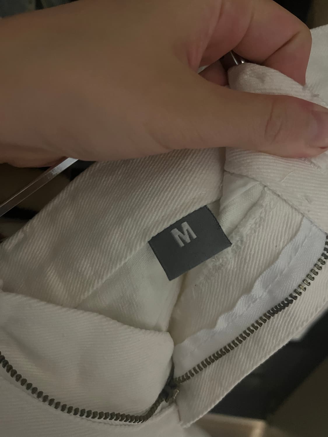 화이트 데님 미니스커트 M 상품이미지3