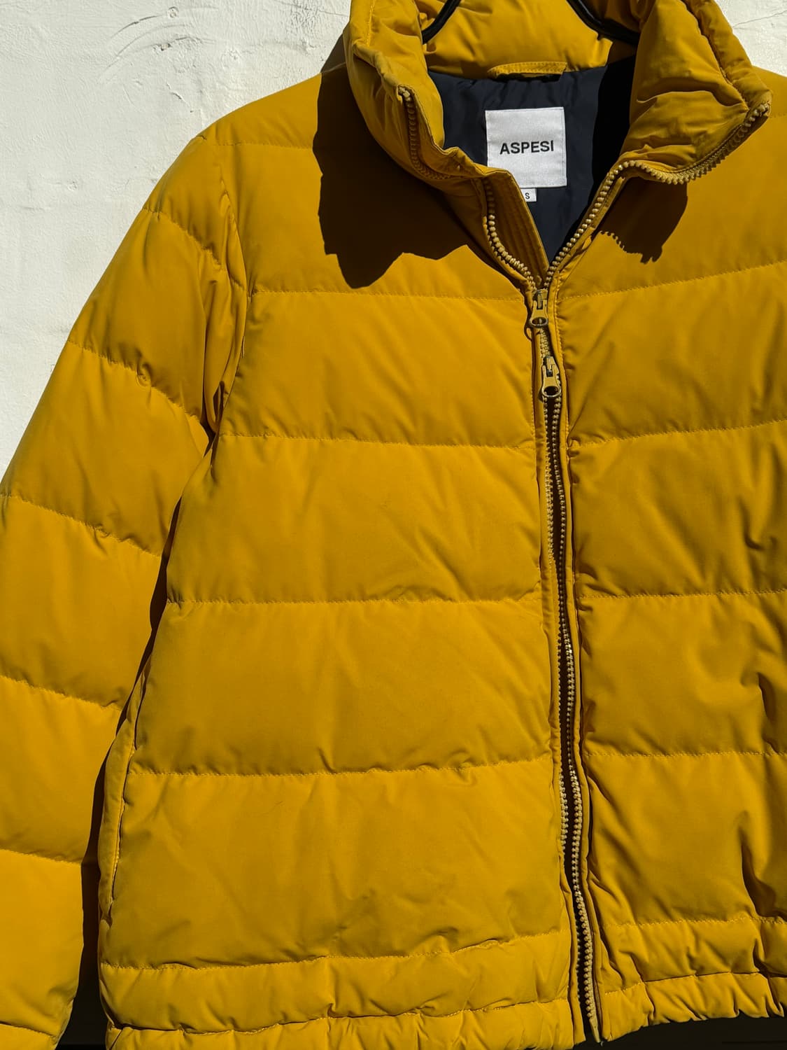 Aspesi 구스 다운 옐로우 패딩 점퍼 S 상품이미지4