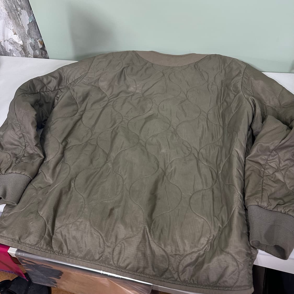 XL 무신사스탠다드 베이지 깔깔이 퀼팅 라이너자켓 상품이미지6