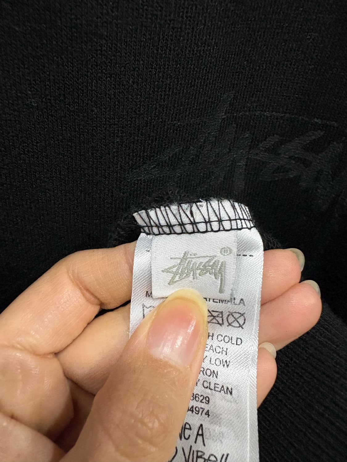 스투시 검정 후드티 XL 상품이미지3