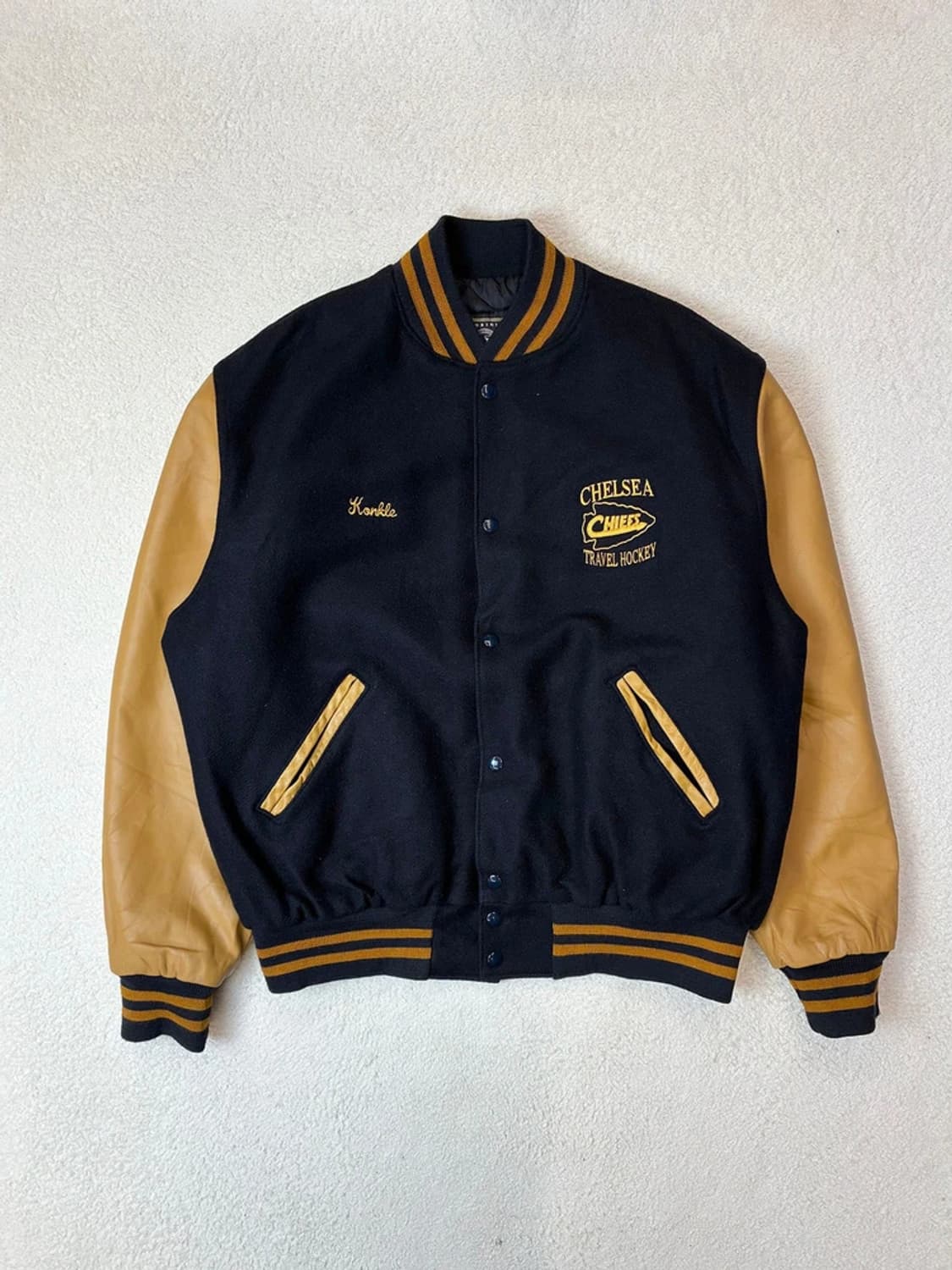 홀로웨이 90's USA 소가죽 바시티 자켓 PN6138 상품이미지1