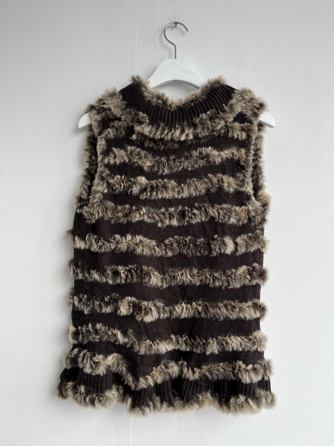 Noa-ge 래빗 퍼 베스트 조끼 상품이미지4