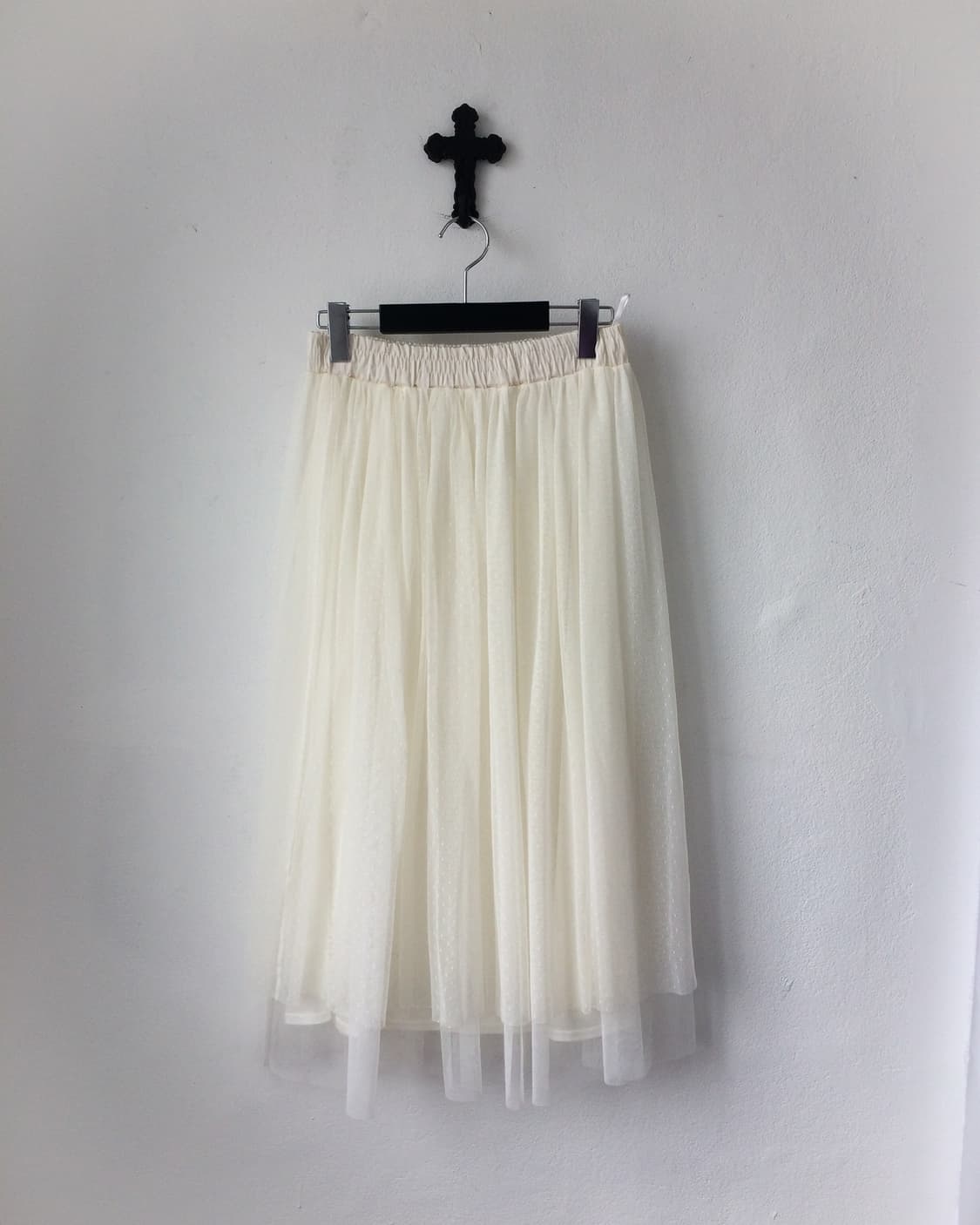 Dot pattern sha long skirt 상품이미지1