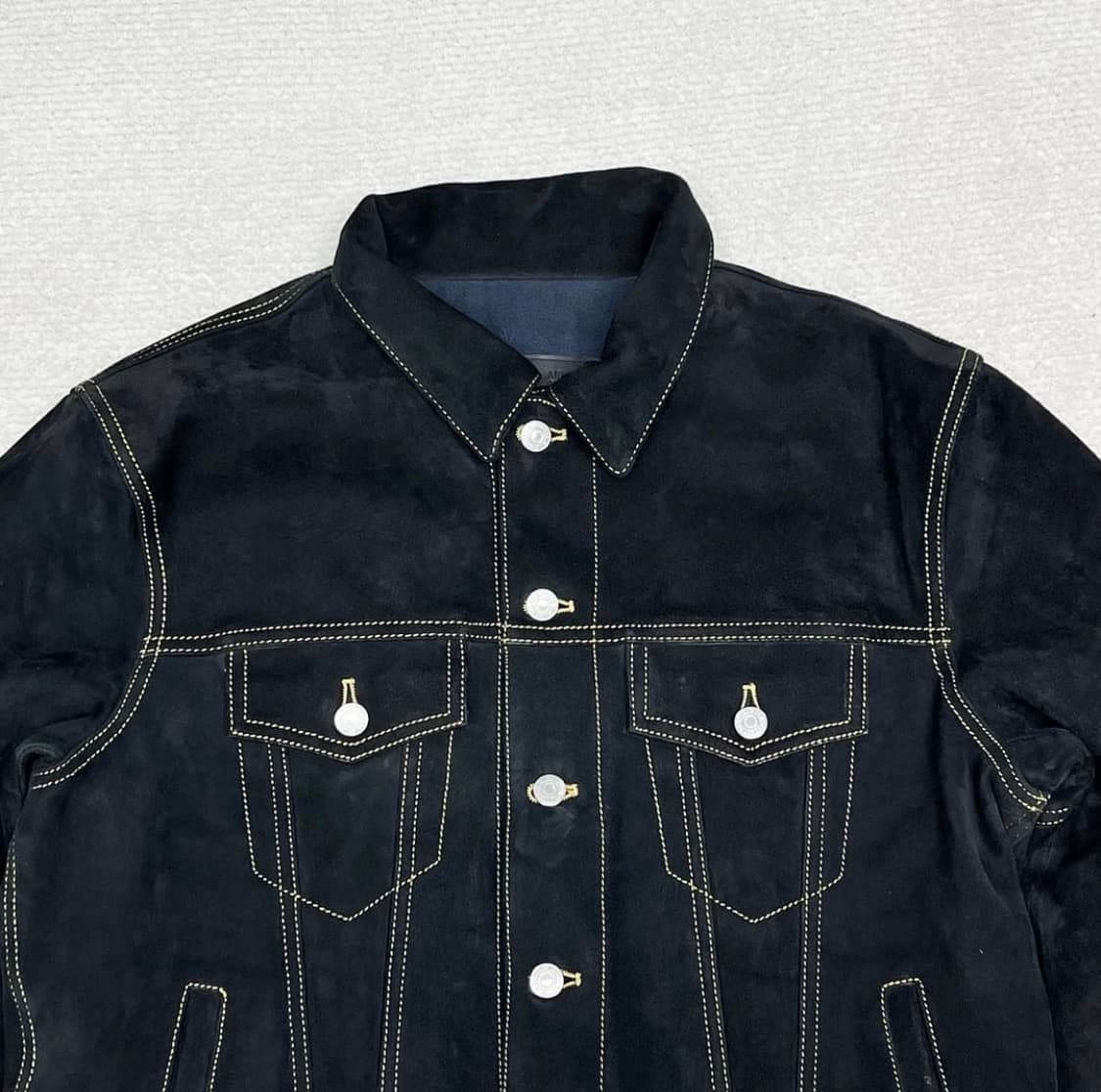 리바이스 리워커 블랙 벨벳 스티치 트러커 자켓 XL(42) 상품이미지4