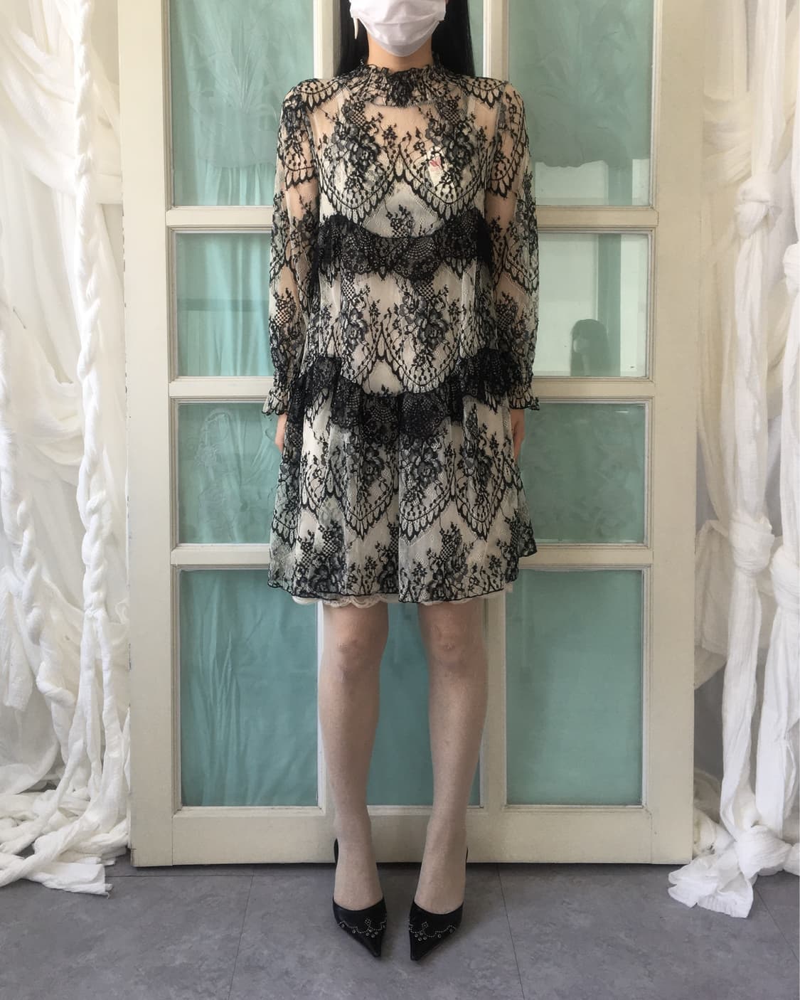 Lace see through onepiece 상품이미지8