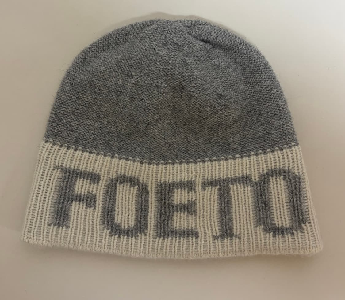 포에토 레터링 비니 그레이 foeto  상품이미지1