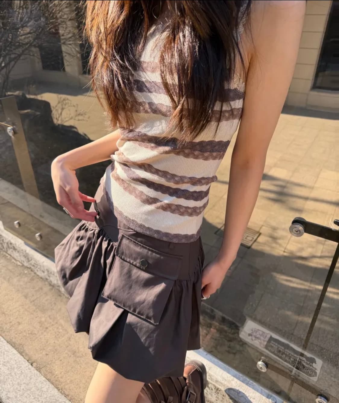 앤더슨벨> CARGO BALLOON SKIRT(CHARCOAL) 상품이미지1