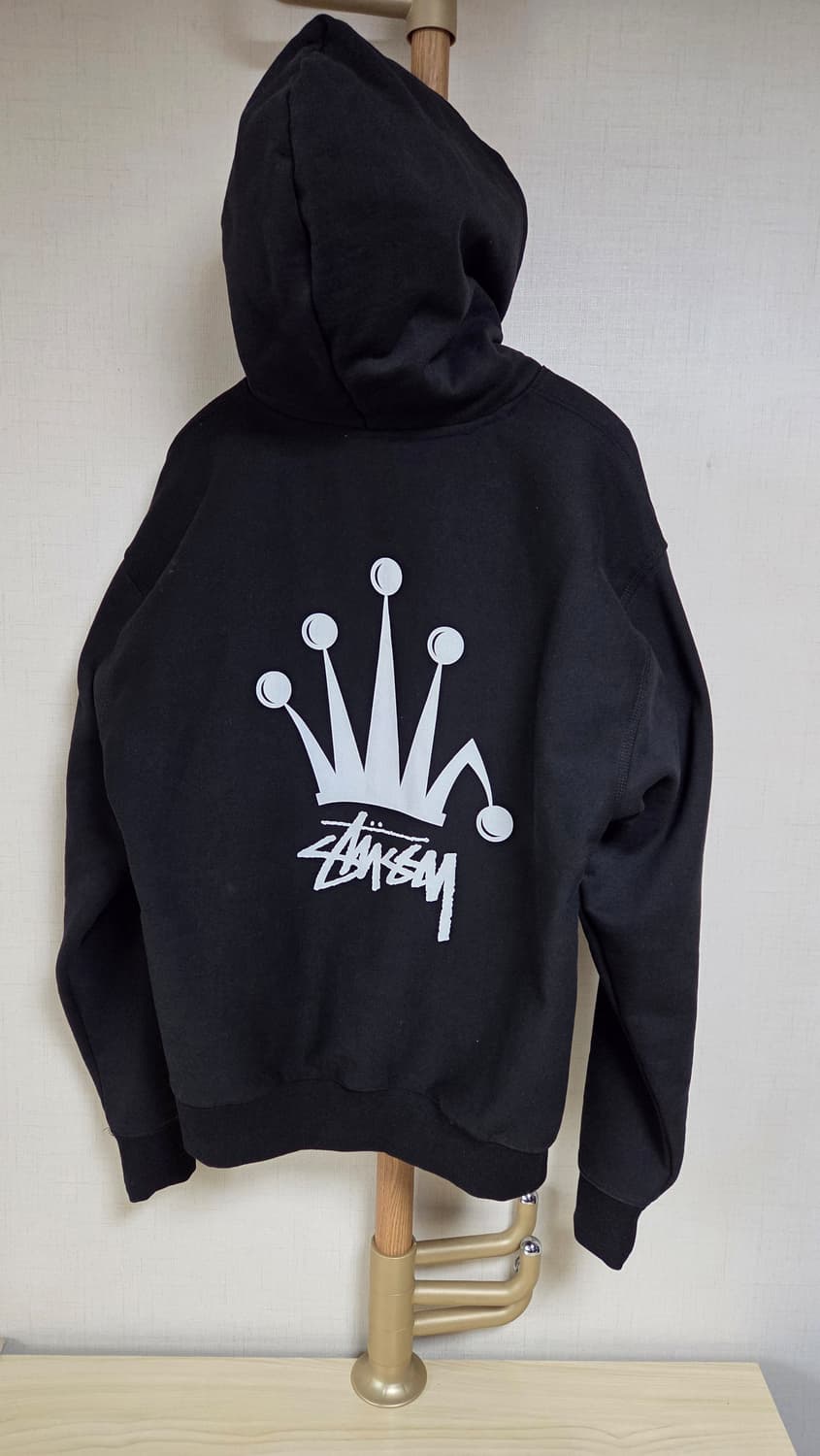 스투시 블랙 크라운 후드티 상품이미지3