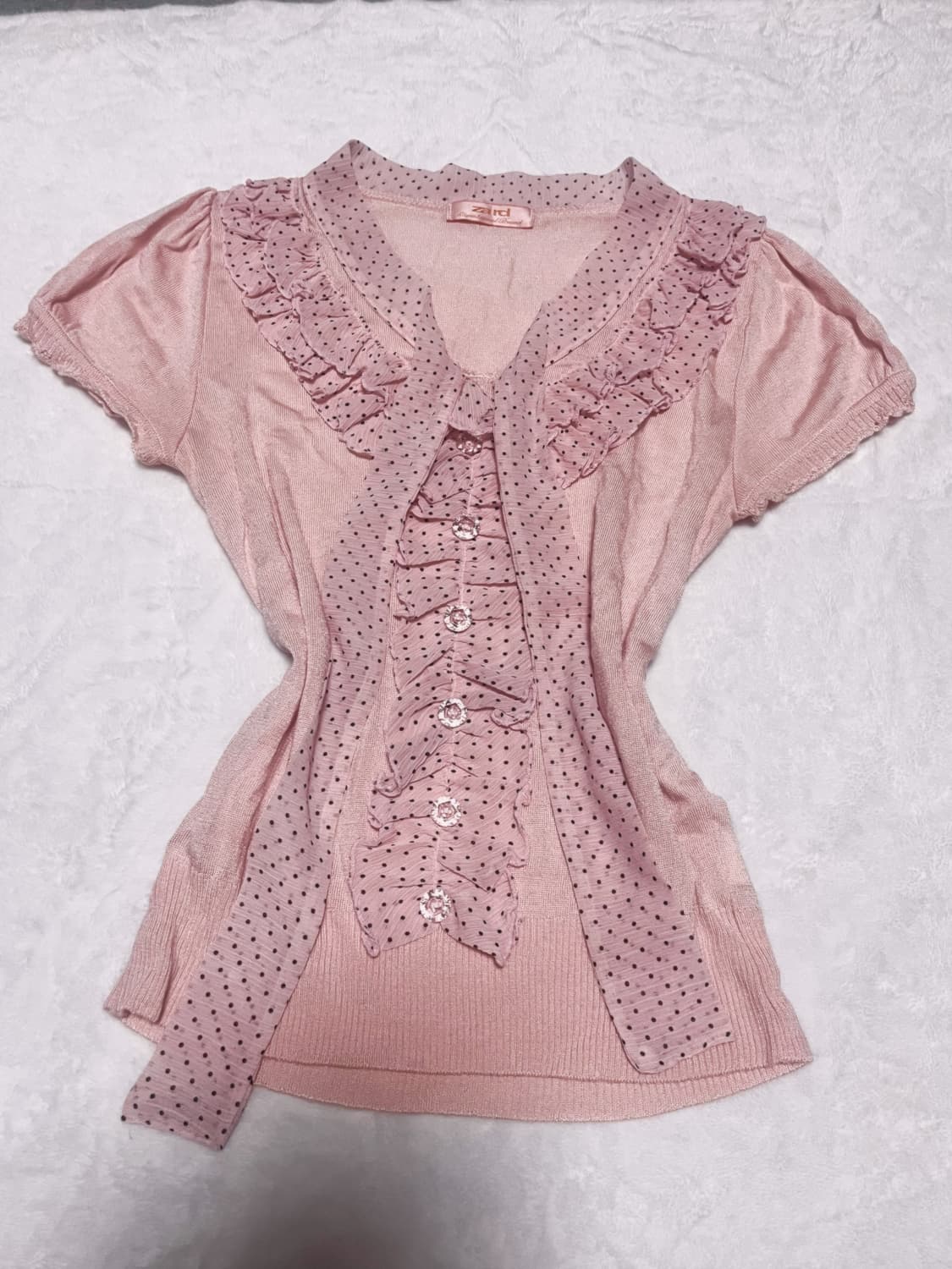 pink lace Blouse 상품이미지1