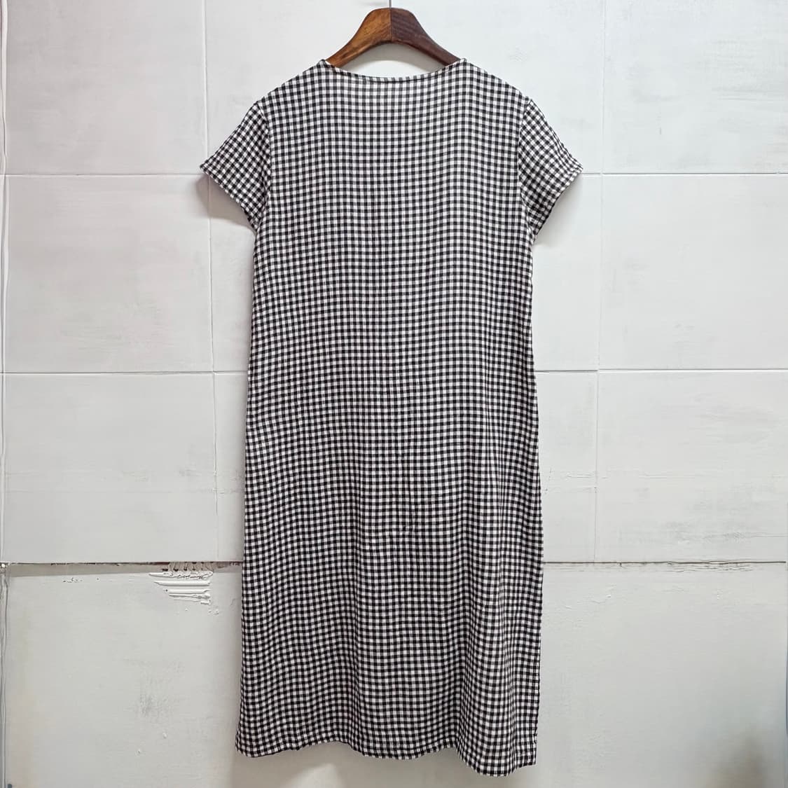 cecile 다크 브라운 체크 하구미 모리걸 원피스 JPN 상품이미지4