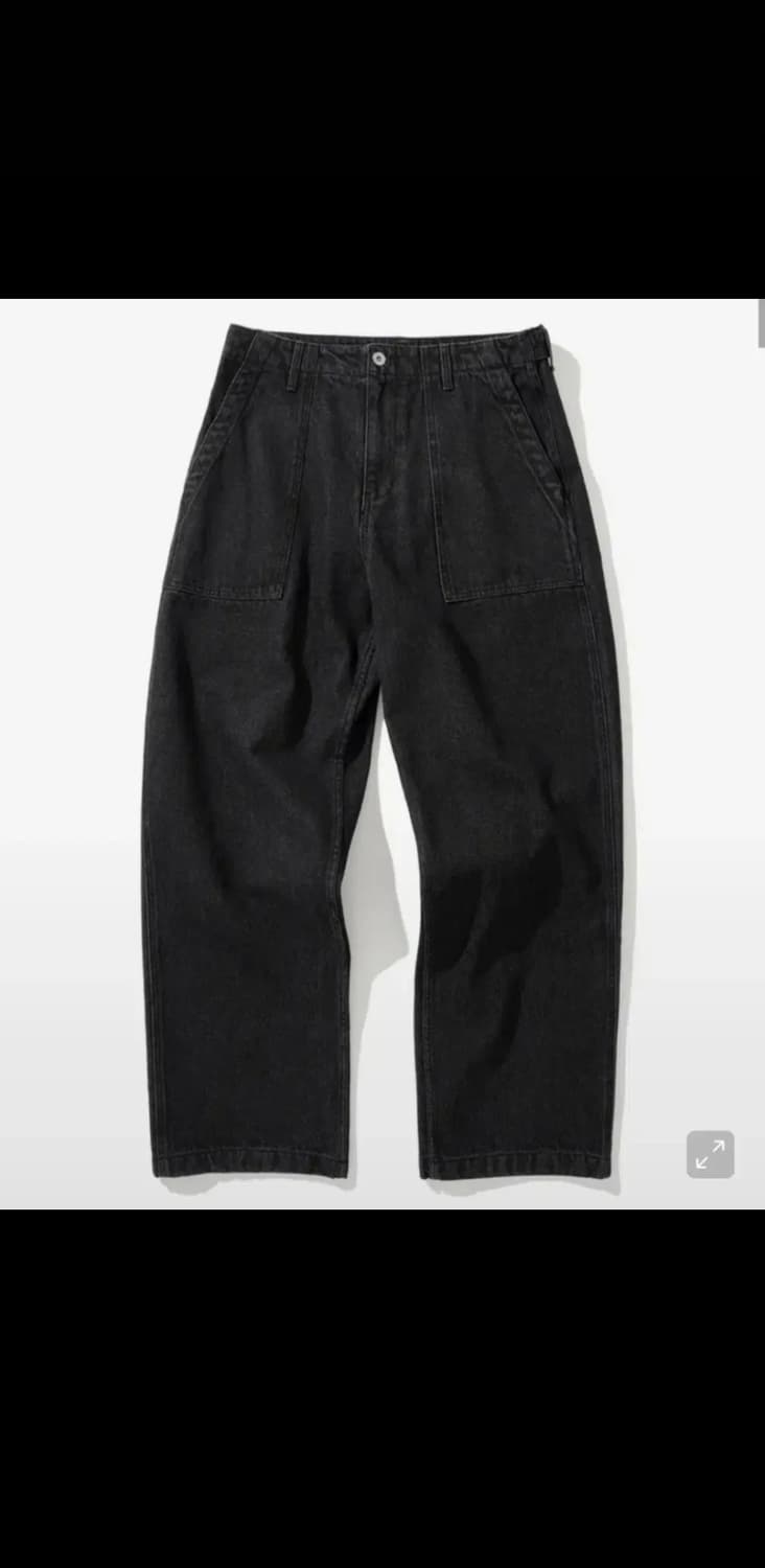 유니폼브릿지 퍼티그 데님 팬츠 블랙 M 사이즈 상품이미지1