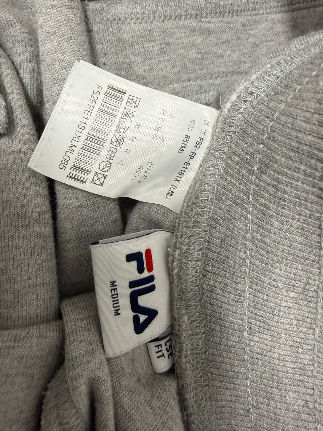 남성 M / 휠라 스웻 조거팬츠 그레이 상품이미지5