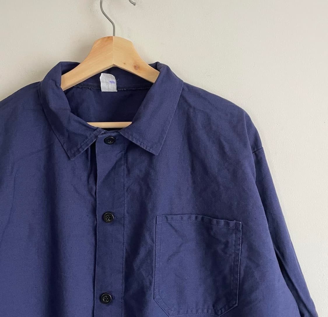 빈티지 인디고 네이비 프렌치 초어 자켓 XL 상품이미지3