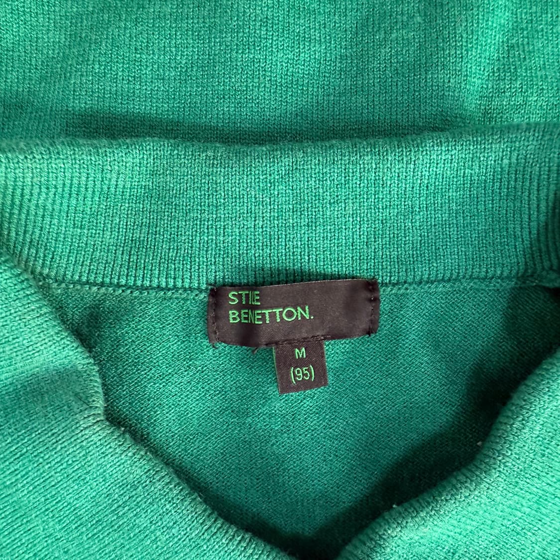 [M] 베네통 여성 그린 울 니트 0115T1 상품이미지3