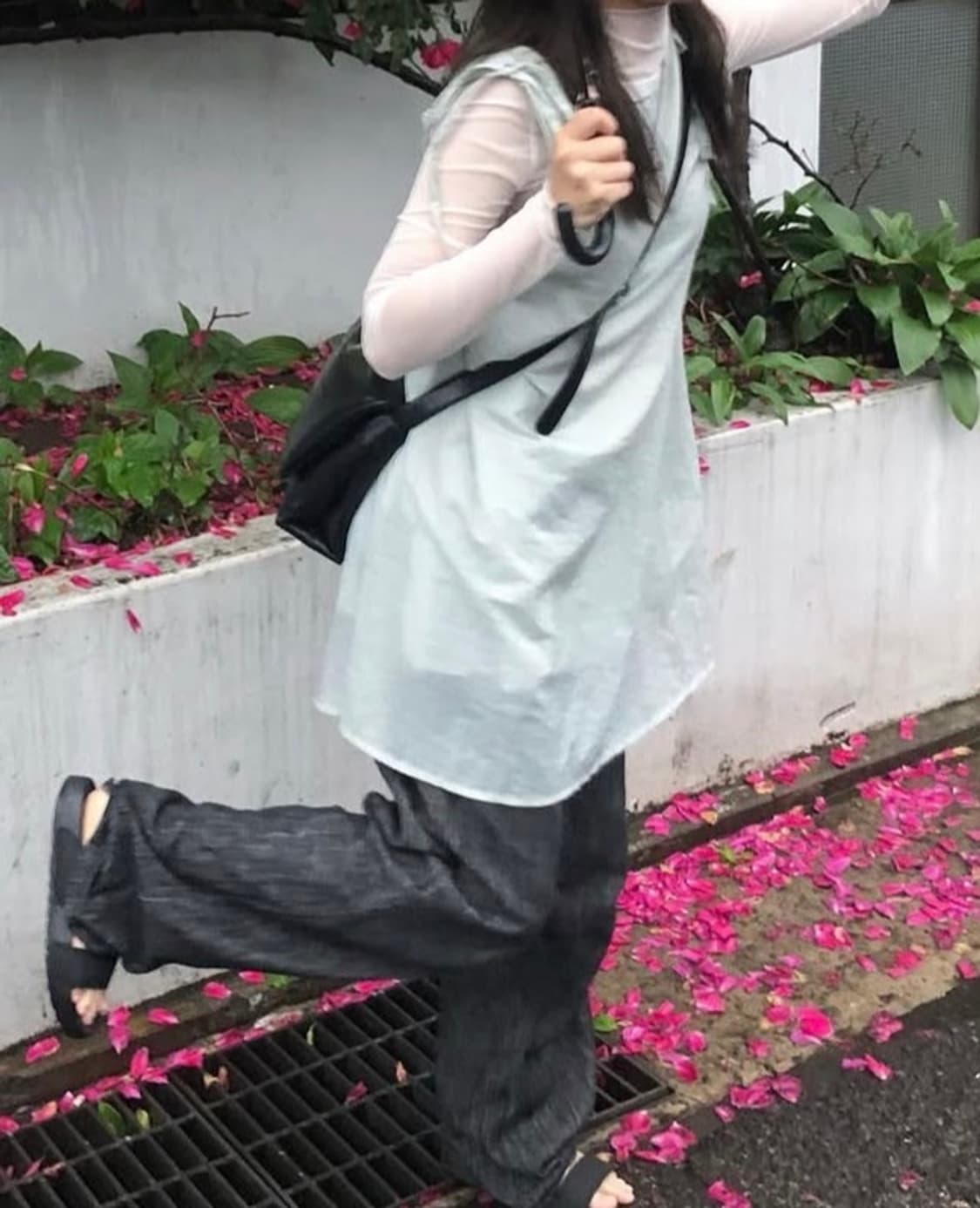 레이어드 나일론 원피스 상품이미지2