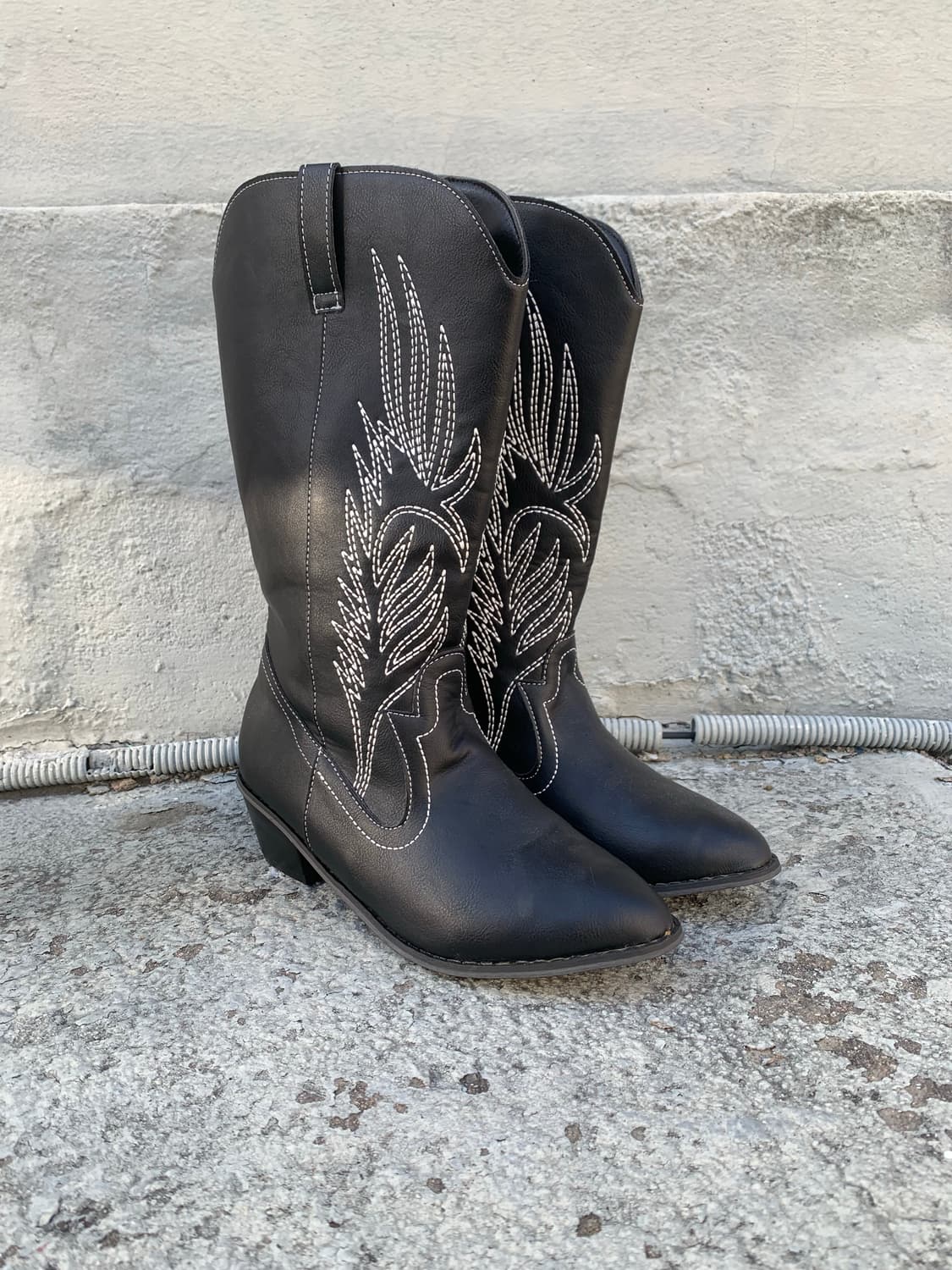 JPN vtg 웨스턴 블랙 부츠 상품이미지2